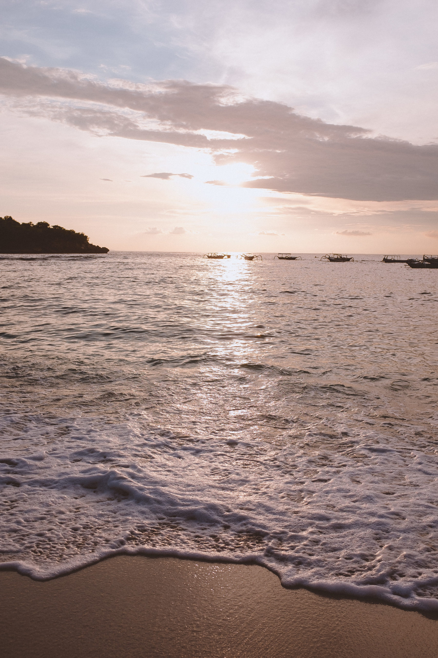 Atuh beach sunset photos