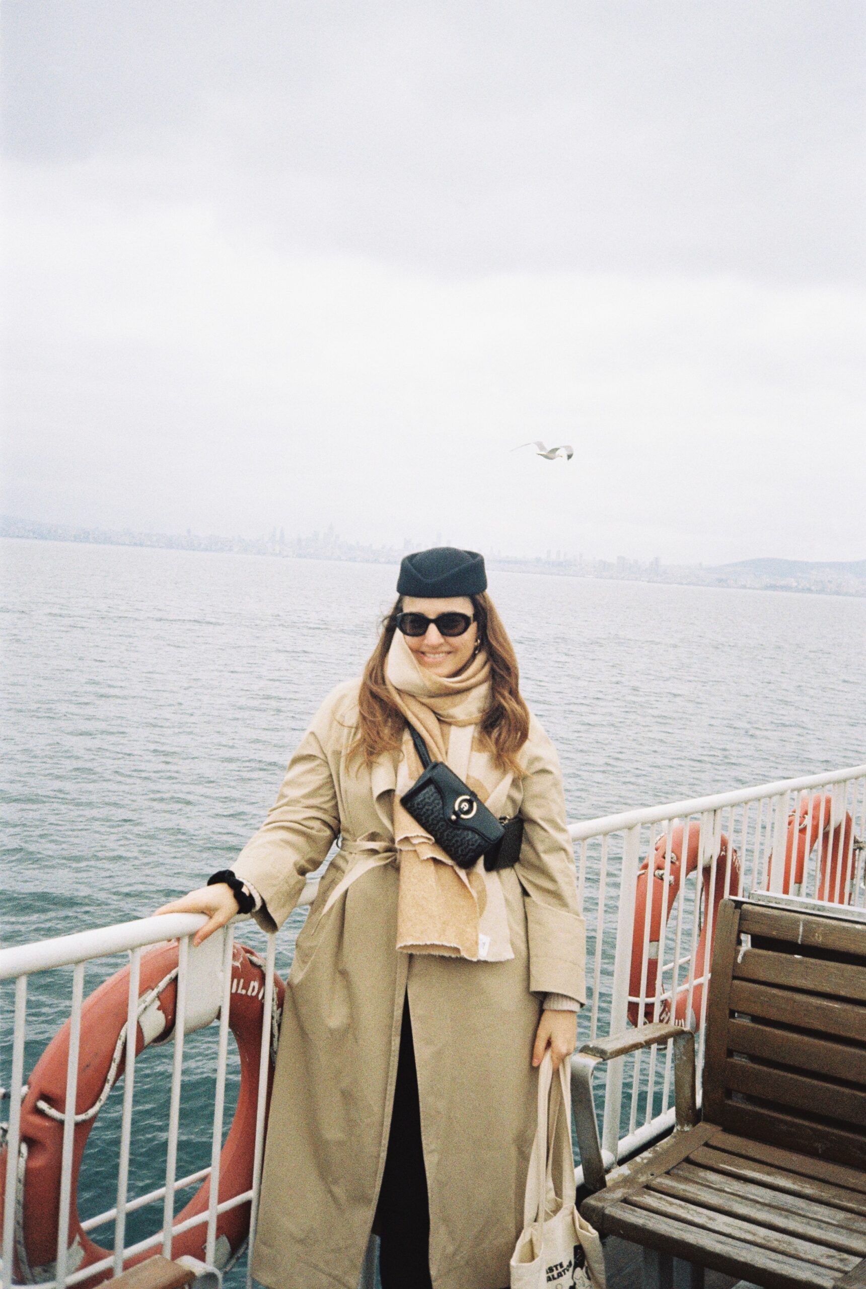 Passenger ferry cruising through the Bosphorus in Istanbul Passenger ferry cruising through the Bosphorus in Istanbul